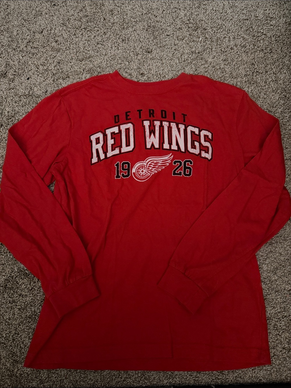 2/$25 NHL Red Crewneck Shirt with Logo Neckprint